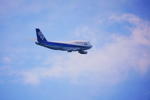 ANA B747 Right Turn