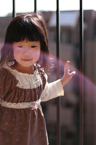 On a balcony