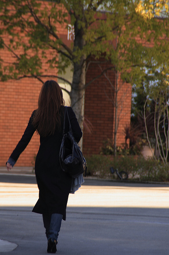 A commuting woman